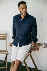 Hiroshi Kato Ripper Ls Double Gauze Shirt Org Navy