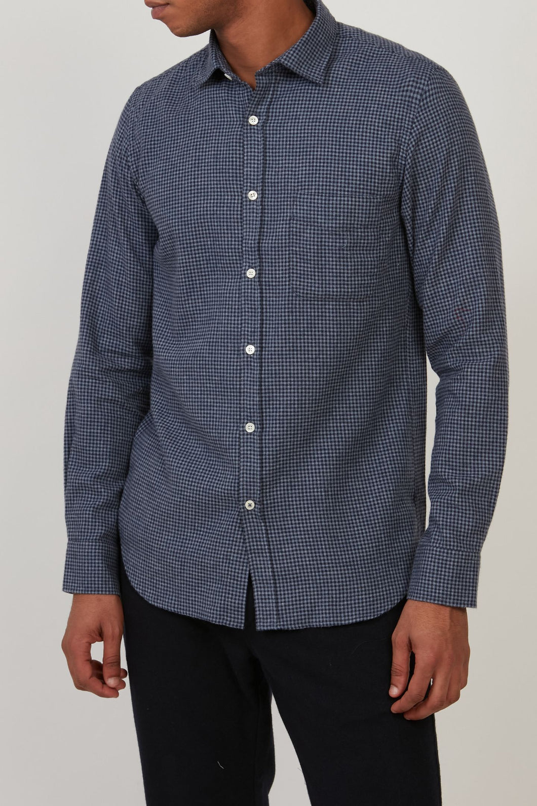 Hartford Men's Shirt in Blue Gingham