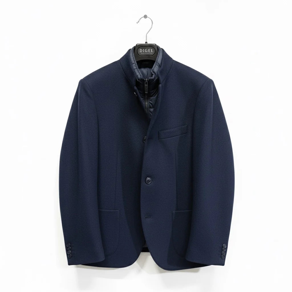 Digel Enver Wool Sportcoat With Detachable Insert In Navy