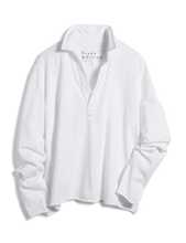 Load image into Gallery viewer, Frank &amp; Eileen Jersey Popover Henley in White
