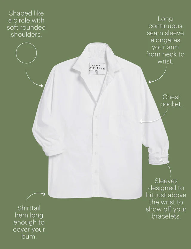 Frank &amp; Eileen Oona Continuous Sleeve In Superluxe White
