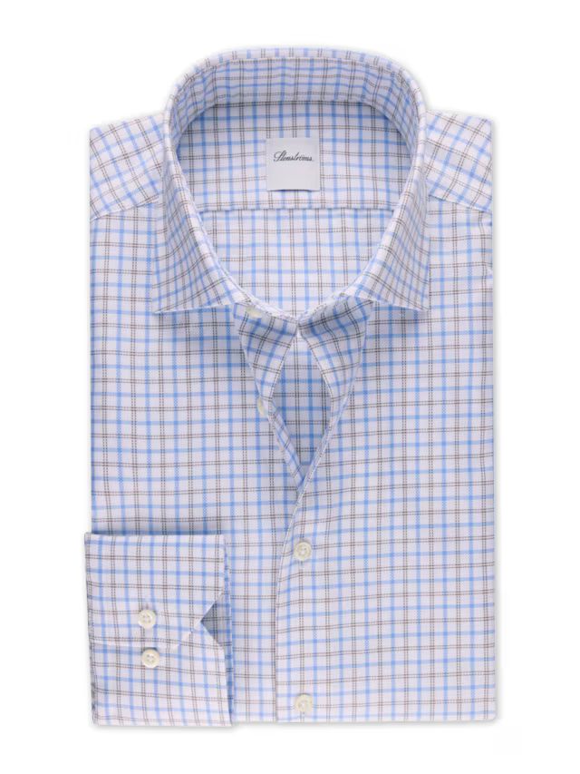Stenstroms Shirt In Light Blue Check