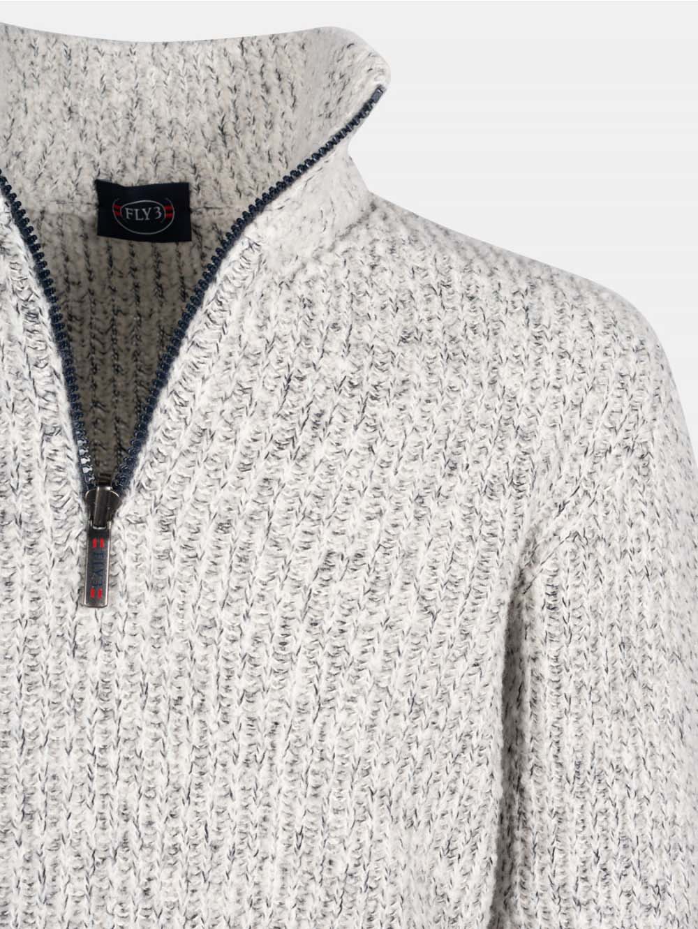 Fly3 Pillar Half Zip Wool Blend Sweater