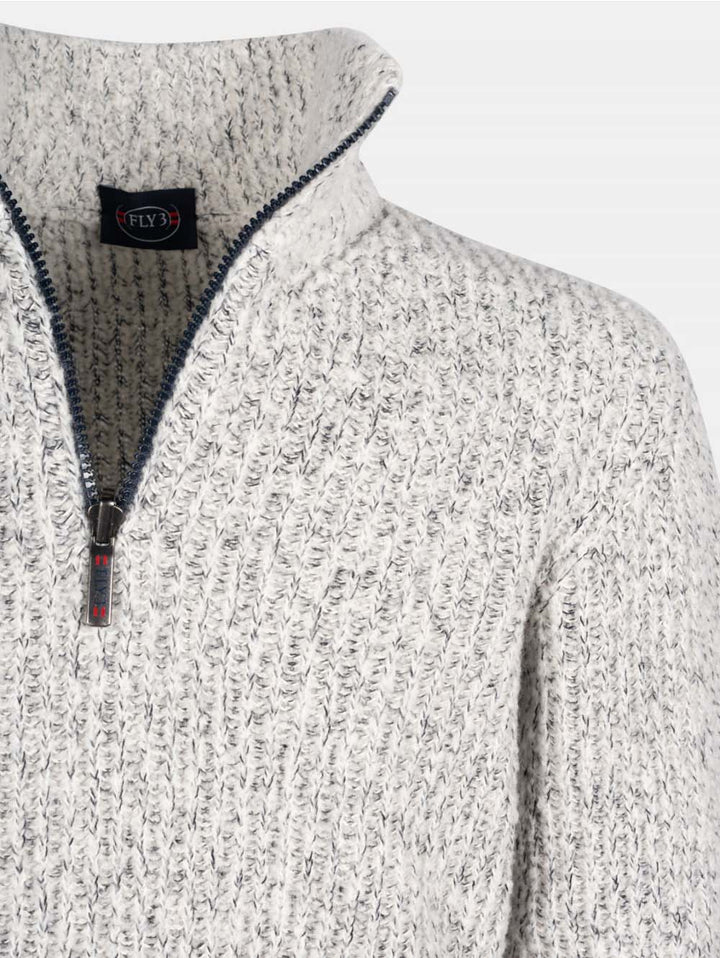 Fly3 Pillar Half Zip Wool Blend Sweater