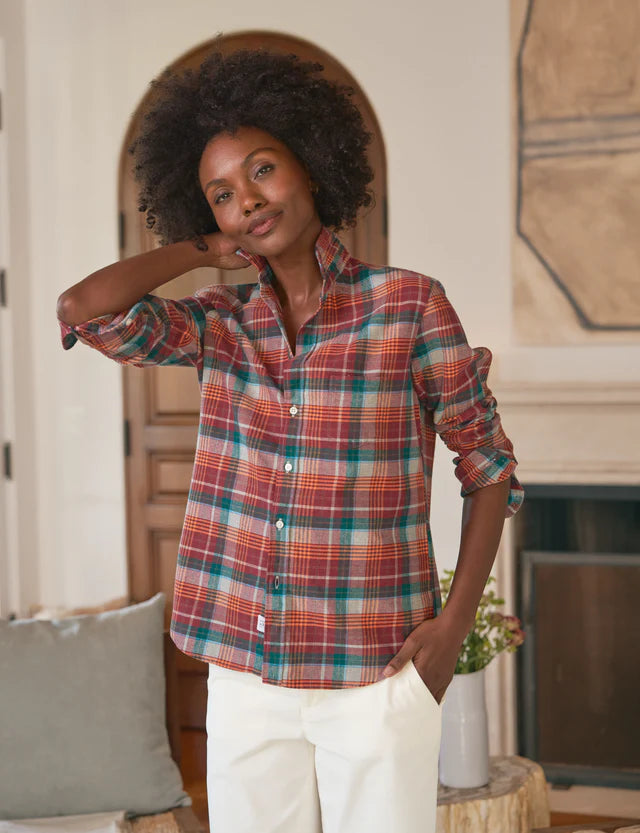Frank &amp; Eileen Eileen Shirt In Wine/Green Plaid