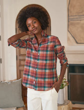 Load image into Gallery viewer, Frank &amp; Eileen Relaxed Button Up Shirt in Wine/Green Plaid
