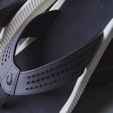 Load and play video in Gallery viewer, Olukai Men&#39;s Ulele Beach &amp; Water Sandal in Melin / Black
