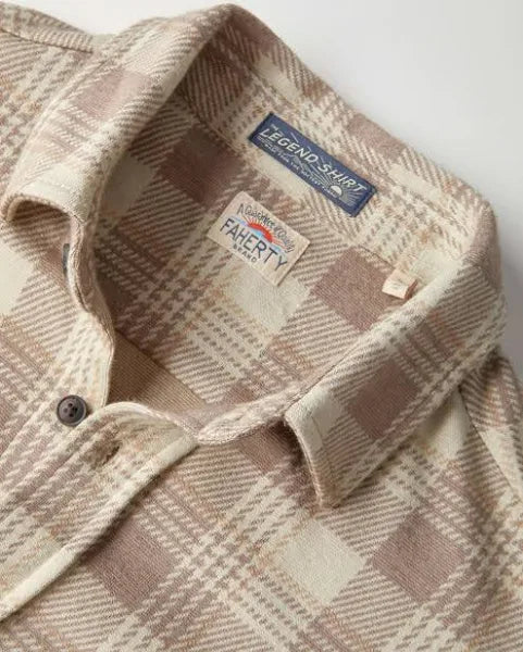 Faherty Legend Sweater Shirt In Sandbar Plaid