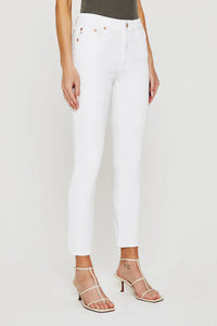 AG Women's Mari Crop Jean in Aesthetic White