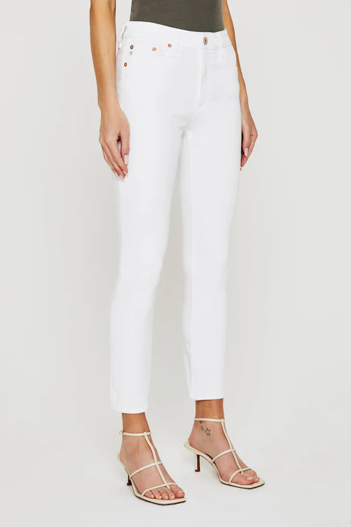 AG Women's Mari Crop Jean in Aesthetic White