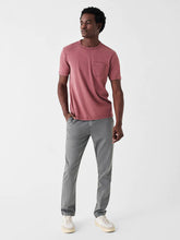 Load image into Gallery viewer, Faherty Men&#39;s Sunwashed Pocket Tee in Plum Wine
