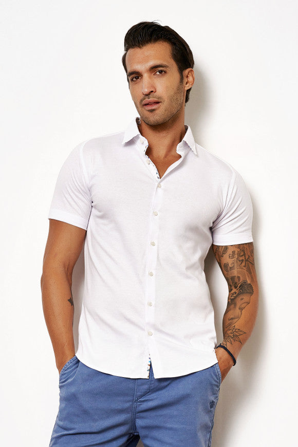 Desoto S/S Solid Jersey Shirt In White