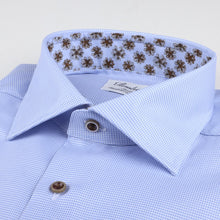 Load image into Gallery viewer, Stenstrom&#39;s Check Contrast Shirt in Light Blue
