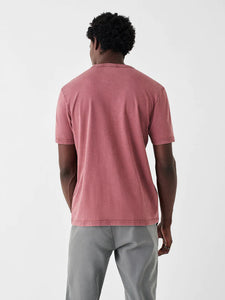 Faherty Men's Sunwashed Pocket Tee in Plum Wine