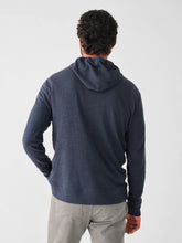 Load image into Gallery viewer, Faherty Men&#39;s Slub Cotton Hoodie in Blue Nights
