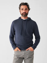 Load image into Gallery viewer, Faherty Men&#39;s Slub Cotton Hoodie in Blue Nights
