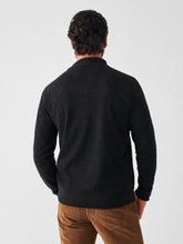 Load image into Gallery viewer, Faherty Men&#39;s Legend Sweater 1/4 Zip in Heathered Black Twill
