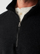 Load image into Gallery viewer, Faherty Men&#39;s Legend Sweater 1/4 Zip in Heathered Black Twill
