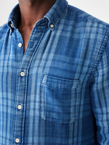 Faherty Men's Tony Doublecloth Shirt in Indigo Mist