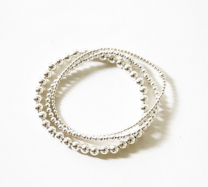 Karen Lazar Beaded Bracelet Sterling Silver Filled