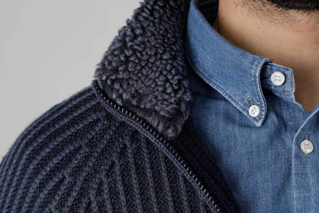 Fly 3 Tamata Reversible Cardigan In Blue