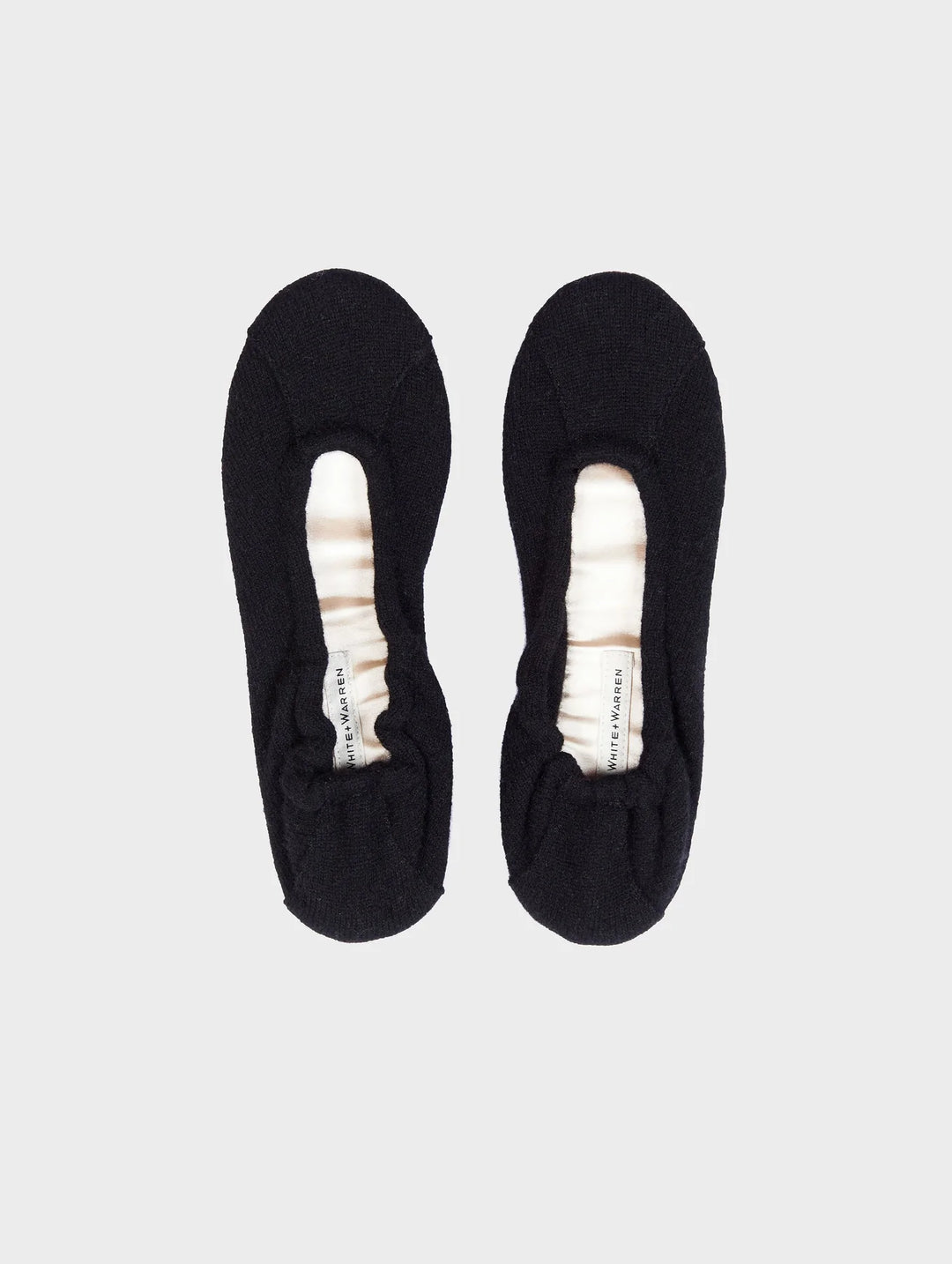 White + Warren Cashmere Ballet Slipper In Black